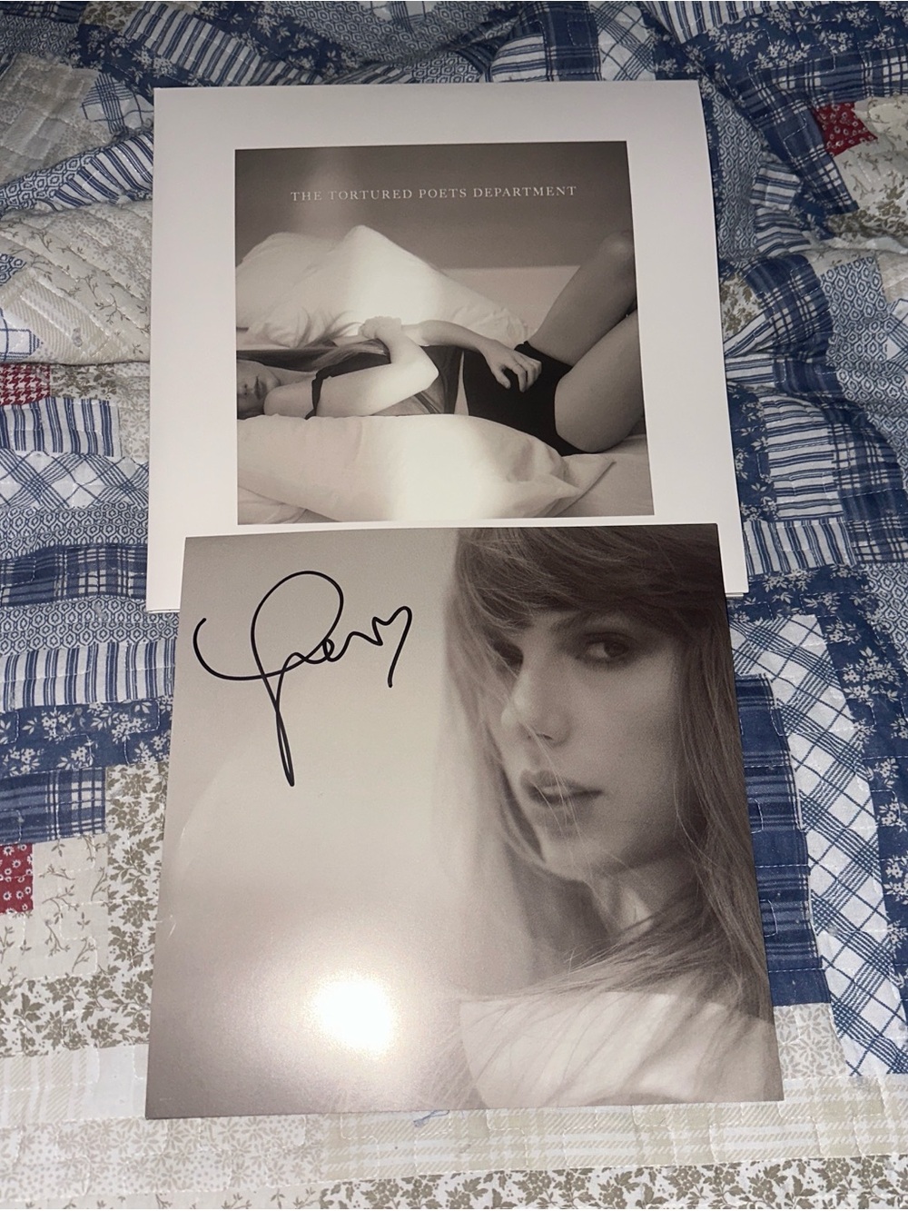 Taylor Swift autographed tortured poets department